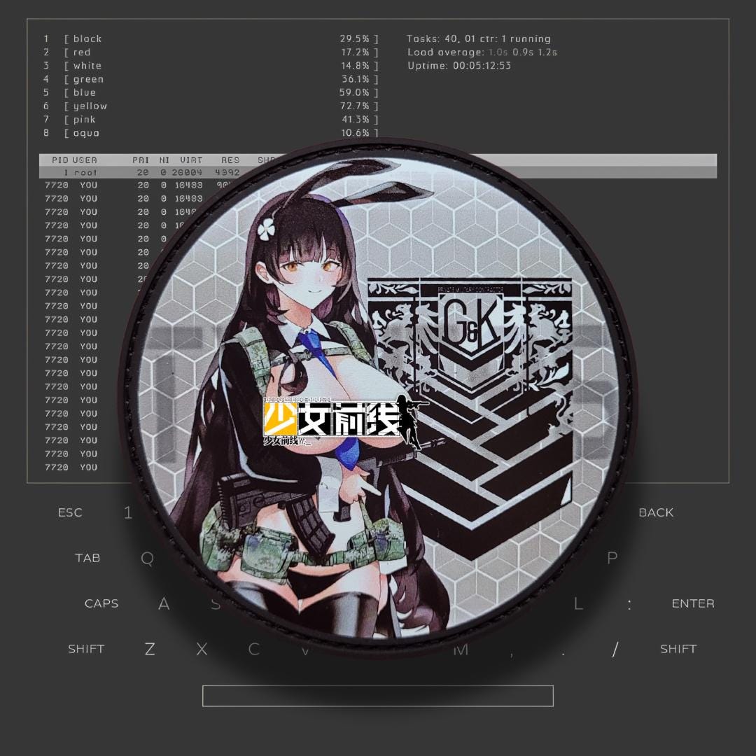 Girls' Frontline - REVERSE Bunny Suit Operator QBZ-95, tactical doll military PVC anime morale patch
