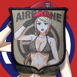 U.S. Military Waifu Series - Patriotic Army Airborne military anime morale patch