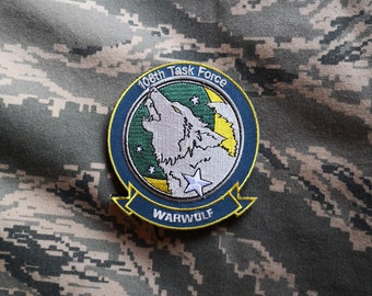 Ace Combat: Assault Horizon inspired, Warwolf Squadron, Military Morale Patch (embroidered)