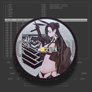 Girls' Frontline - operator kostiumu króliczka QBZ-191 z tyłu, taktyczna wojskowa naszywka z motywem anime z PVC