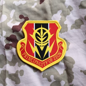 Gundam inspired, Principality of Zeon, military morale patch image 1