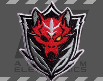 Gundam inspired, Red Wolf Squadron, military morale patch