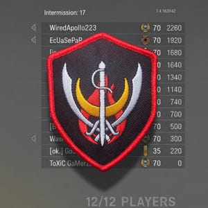 Toppa ricamata in stile OPFOR mediorientale per videogiochi, cosplay, softair e softair.