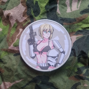 Imperial Cannon Fodder Trooper Waifu, female pinup anime morale patch