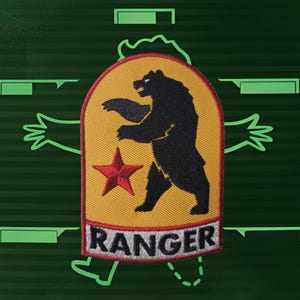 Post-apocalyptische New California Republic Rangers, patch militair moreel