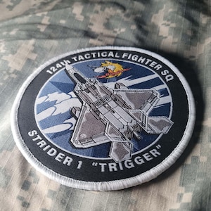 Ace Combat 7 Inspired - F-22: Strider Trigger, Military Morale Patch - Etsy