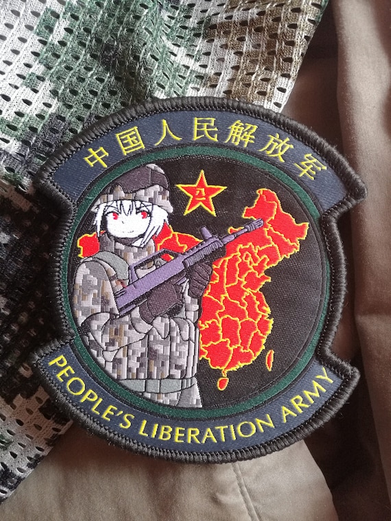 中国アニメ少女、人民解放軍（PLA）、軍士気パッチ - Etsy 日本