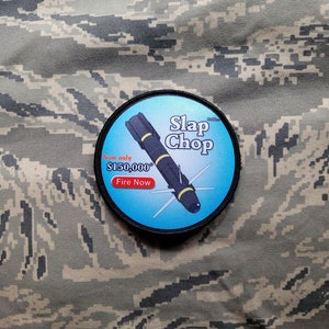 Atamonica - Hell Fire missile commercial 'Slap Chop' military morale patch