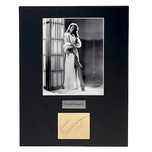 LARGE vintage Elizabeth Montgomery Autographed Autograph Signed Art Black & White photograph photo artwork print TV Bewitched Samantha