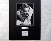 vintage Veronica Lake Autograph Autographed Signed Display Art Piece color photograph photo artwork