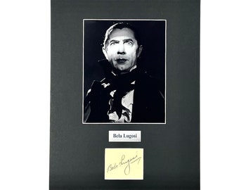 LARGE vintage Bela Lugosi Autograph Autographed Signed Art photograph photo artwork poster print horror scary Dracula Hollywood