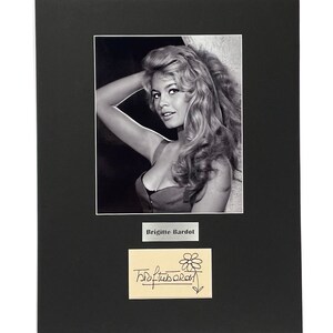 LARGE vintage Brigitte Bardot Autograph Autographed Signed Art color photograph photo artwork poster print vintage Hollywood french model