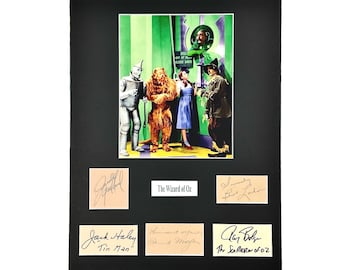 LARGE vintage The Wizard of Oz Autograph Autographed Signed Art Piece color photograph photo artwork poster print Judy Garland
