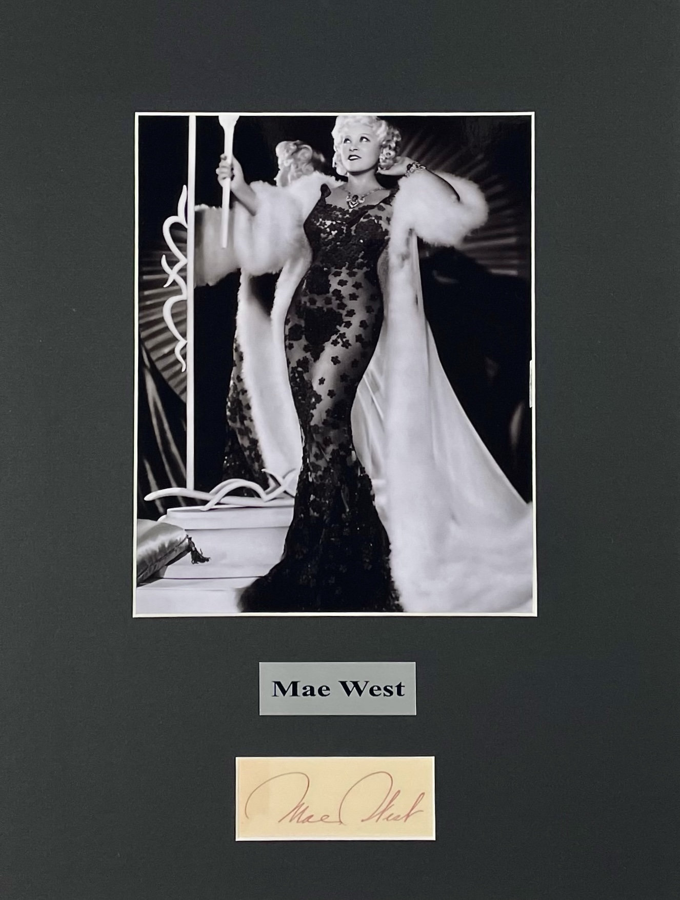 LARGE Vintage Mae West Autograph Autographed Signed Display - Etsy