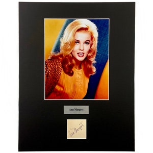 LARGE vintage Ann Margret Autograph Autographed Signed Display Art Piece color photograph photo artwork poster print vintage