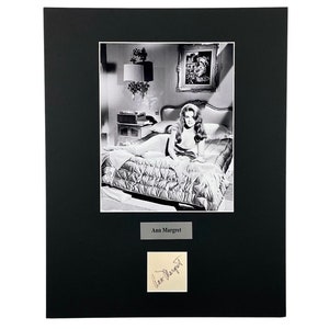 LARGE vintage Ann Margret Autograph Autographed Signed Display Art Piece black and white photograph photo artwork poster print vintage
