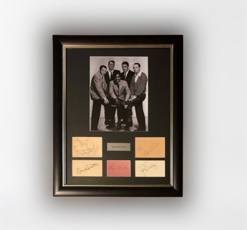 LARGE FRAMED vintage Rat Pack Autographed Signed Art photo Etsy