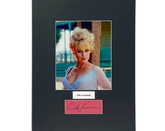 LARGE vintage Elke Sommer Autograph Autographed Signed Art color photograph photo artwork poster print Hollywood German actress