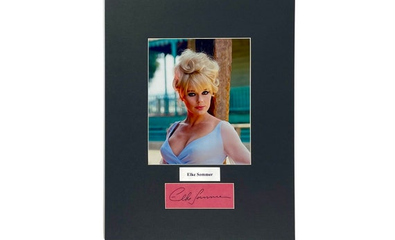 LARGE vintage Elke Sommer Autograph Autographed Signed Art color photograph photo artwork poster print Hollywood German actress
