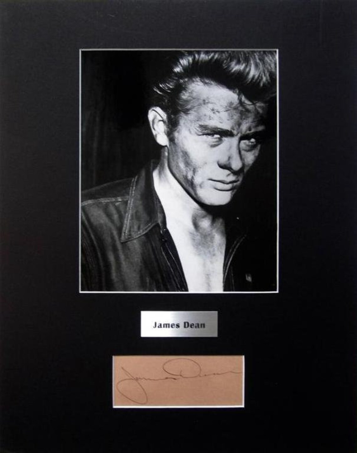 LARGE vintage James Dean Autograph Autographed Signed Display Etsy