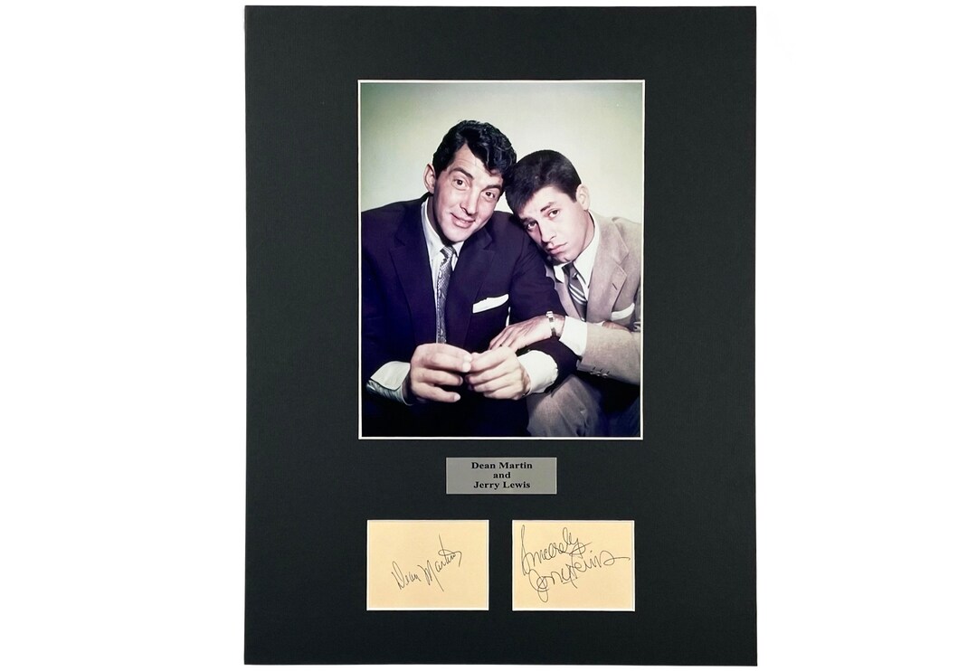 LARGE Vintage Dean Martin & Jerry Lewis Autograph Autographed Signed ...