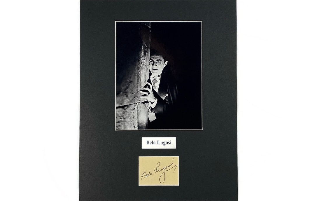 LARGE Vintage Bela Lugosi Dracula Autograph Autographed Signed Display ...