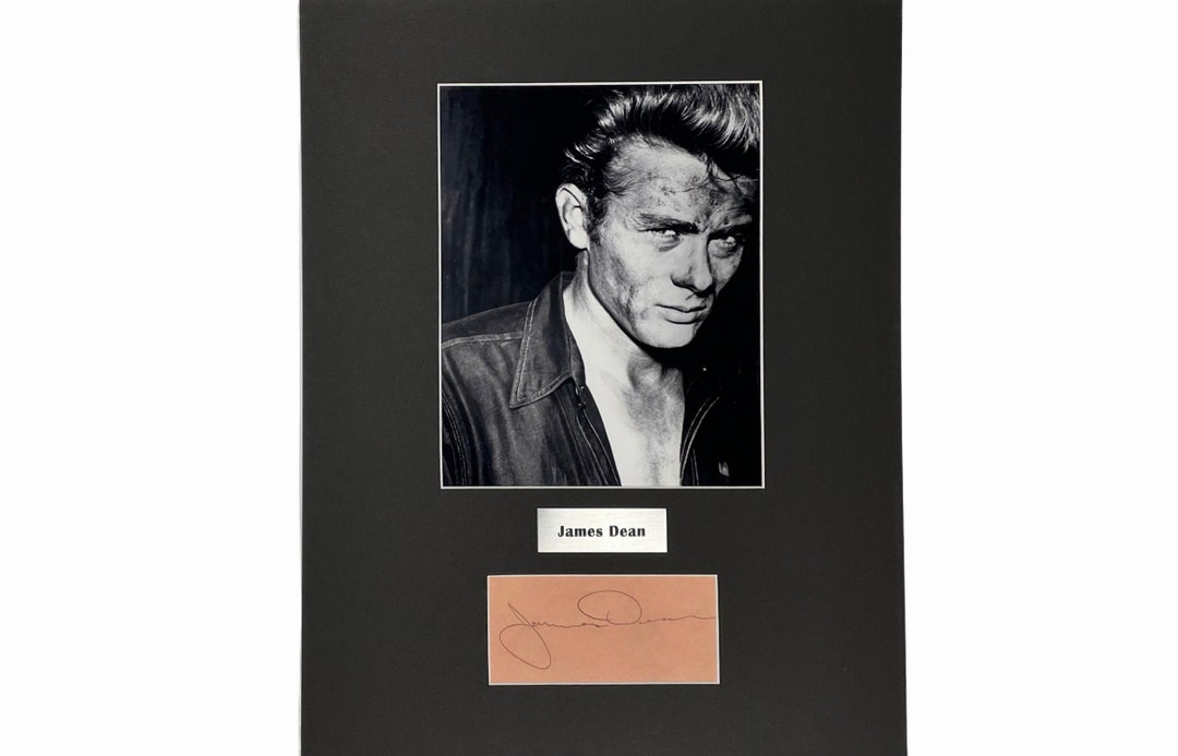 LARGE vintage James Dean Autograph Autographed Signed Display Etsy 日本