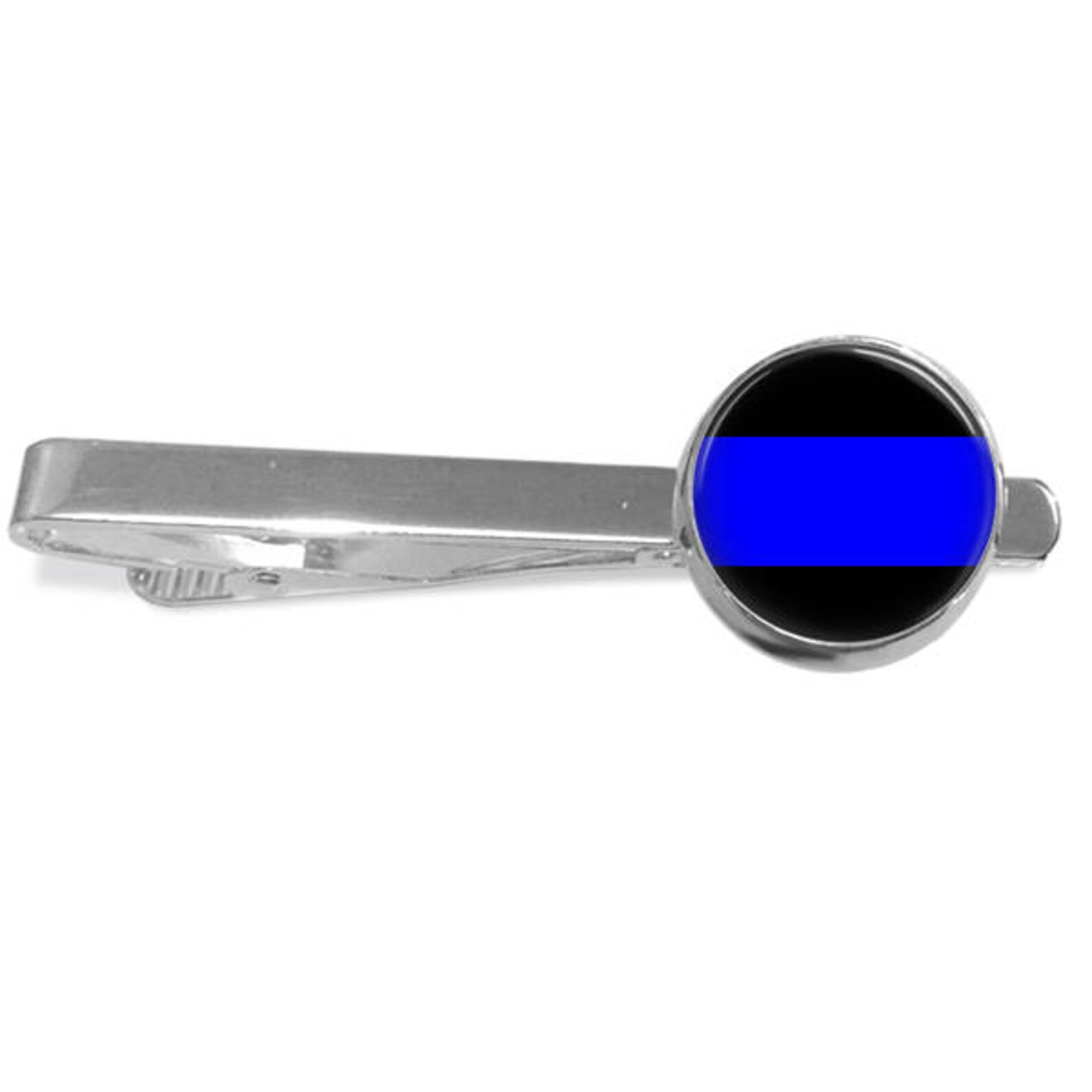 Thin Blue Line Flag Tie Clip Police Officer Tie Bar Handmade Etsy