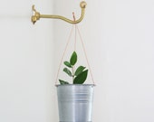 Solid brass planter hanger-Brass wall hanger-Brass wall hook-Brass planter hook-Brass hanging plant bracket hook