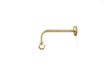 Colgador de latón macizo para macetas - Colgador de pared de latón - Gancho de pared de latón - Gancho para macetas de latón - Soporte colgante para plantas de latón, N.° 0150