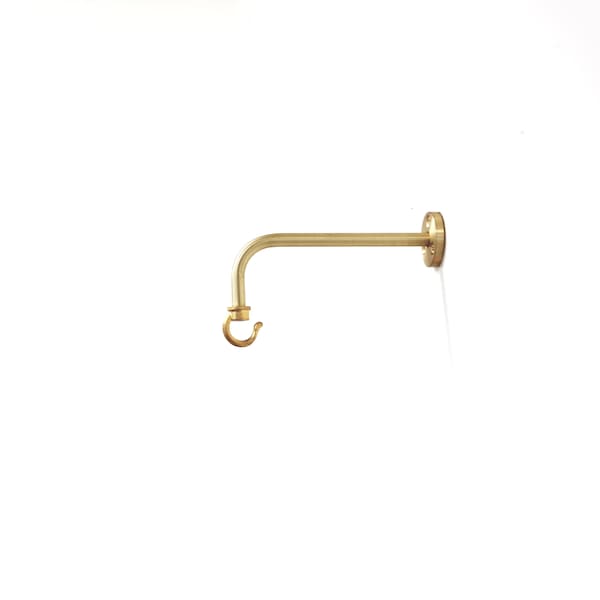 Solid brass planter hanger-Brass wall hanger-Brass wall hook-Brass planter hook-Brass hanging plant bracket hook, NO.0150