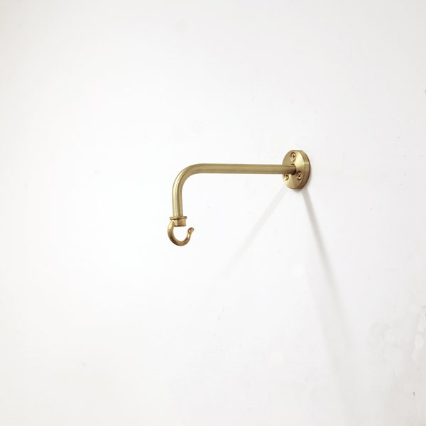 Solid brass planter hanger-Brass wall hanger-Brass wall hook-Brass planter hook-Brass hanging plant bracket hook