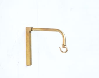 Solid brass planter hanger-Brass wall hanger-Brass wall hook-Brass planter hook-Brass hanging plant bracket hook, No.1521
