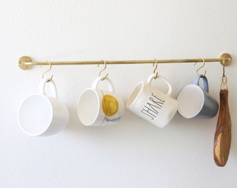 Wall mount coffee mug rack, Wall Cup Rack No.1567