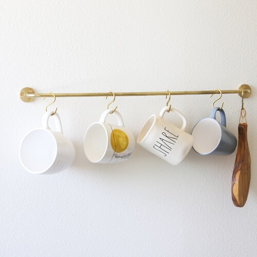 Wall mount coffee mug rack, Wall Cup Rack No.1567