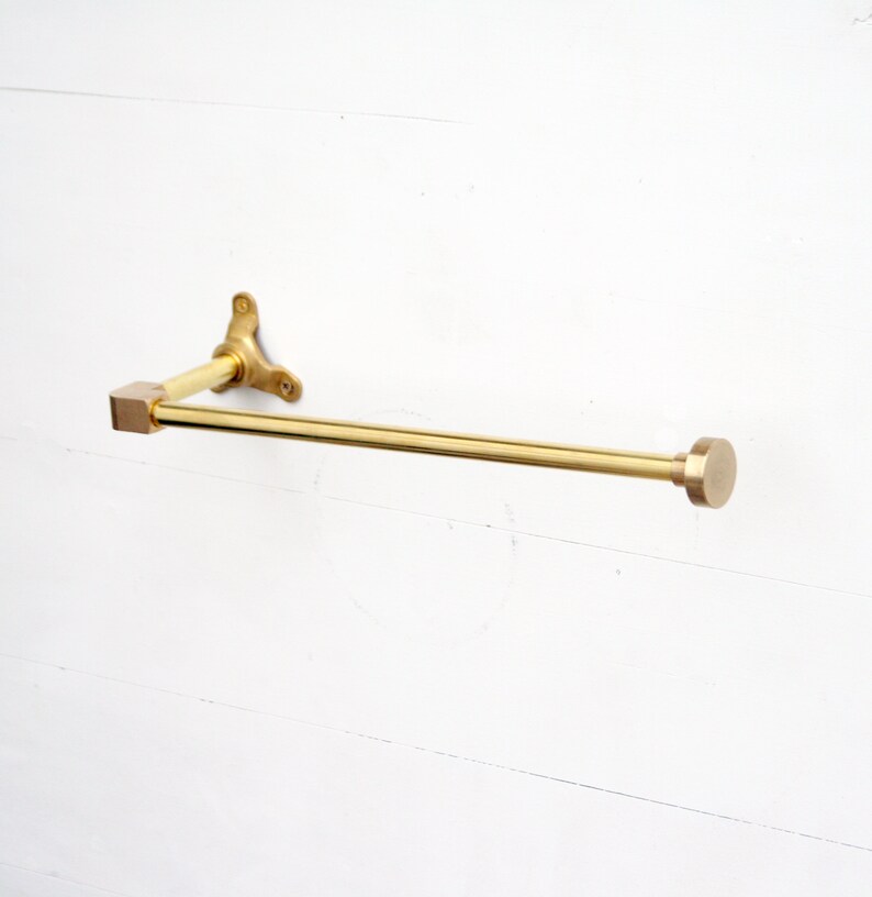 Solid Brass Towel Paper Holder Heavy duty Modern Brass Towel Etsy
