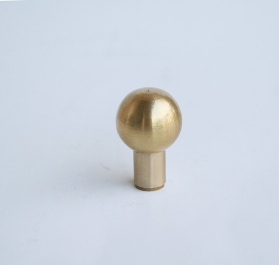 Solid Brass Ball Drawer Pull Modern Brass Knob Cabinet Etsy