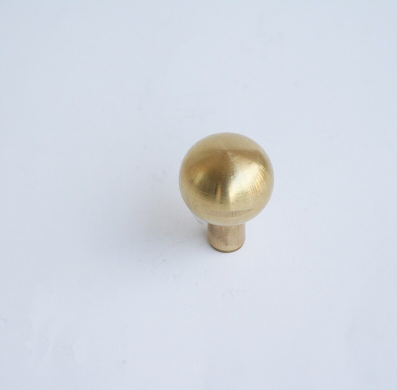 Solid Brass Ball Drawer Pullmodern Brass Etsy