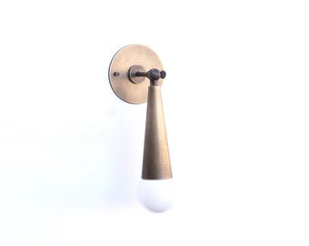 Brass Wall Sconce light, Modern brass light, Aged Brass  Wall sconce light UL Listed, No.0879