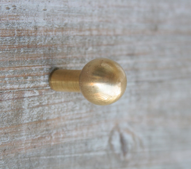 Solid Brass Ball Wall Hookmodern Brass Wall Hookbrass Wall Etsy