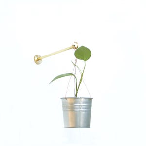 Solid brass planter hanger-Brass wall hanger-Brass wall hook-Brass planter hook-Brass hanging plant bracket hook , No.0804