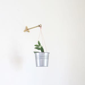 Solid brass planter hanger-Brass wall hanger-Brass wall hook-Brass planter hook-Brass hanging plant bracket hook, No.1515