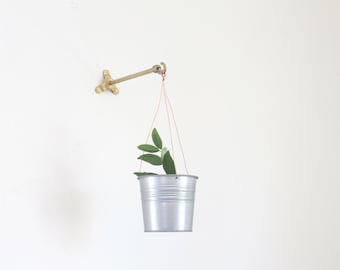 Solid brass planter hanger-Brass wall hanger-Brass wall hook-Brass planter hook-Brass hanging plant bracket hook, No.1515