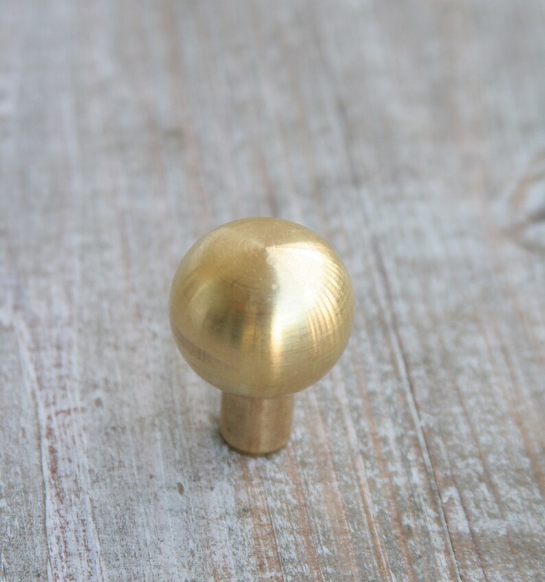 Solid Brass Ball Drawer Pullmodern Brass Etsy