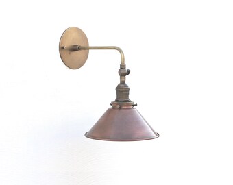 Industrial  Wall Sconce light, Modern brass light, Adjustable Wall sconce light, UL Listed No.0836