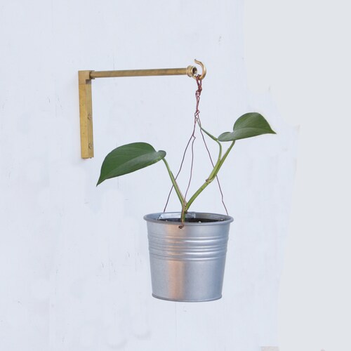 Wall Hook for Hanging Planter Indoor or Outdoor. Solid Brass Etsy