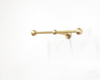 Double Roll   Brass Toilet Paper Holder, Solid Brass Toilet Paper Holder