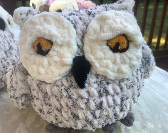 Crocheted plush Owl