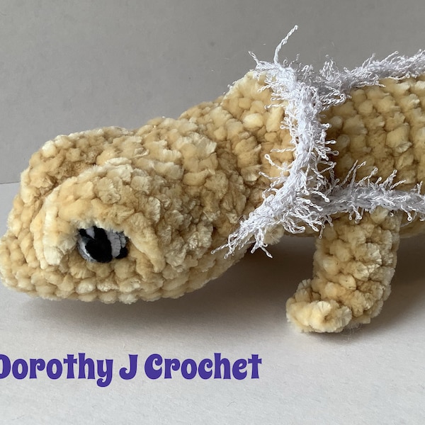 Crochet Bearded Dragon, plush bearded dragon