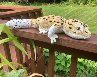 Leopard Gecko Plush, custom velvet gecko